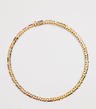 Suzanne Kalan rose gold rainbow sapphire tennis bracelet (British brand)