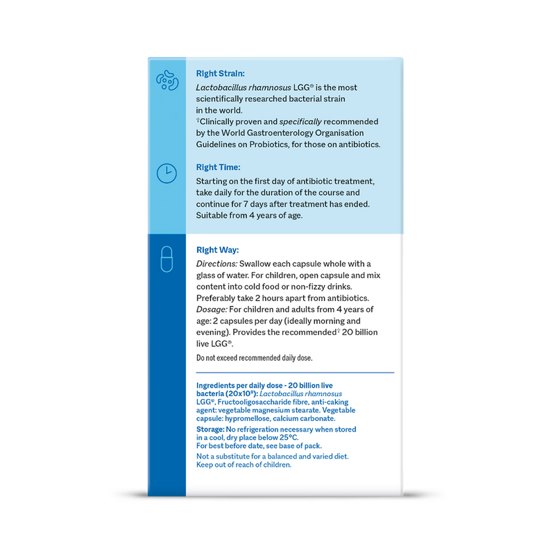 Smart Strains probiotic supplement for antibiotics and travel 30 capsules, UK version