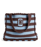 Sandro Paris crochet striped tote bag, imported from the UK