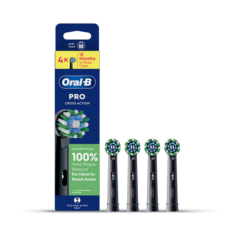 Oral-B Cross Action toothbrush heads 4 count - British product