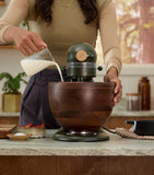 KitchenAid Evergreen Artisan stand mixer with walnut bowl 4.7L - British product