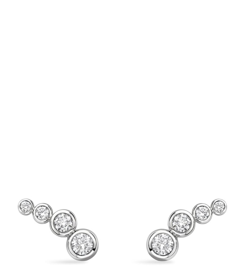 Boodles platinum diamond earrings Long Beach collection, imported from the UK