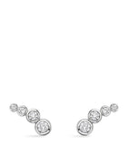 Boodles platinum diamond earrings Long Beach collection, imported from the UK