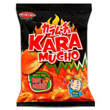 Koikeya Kara Mucho hot chilli flavour potato crisps, imported from the UK