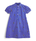 Ralph Lauren Kids Cotton Stripe Polo Bear Dress (2-7 Years), imported from the UK