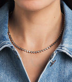 Astrid & Miyu gold-plated heart tennis necklace, UK version