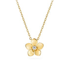 Graff yellow gold diamond mini wild flower pendant necklace (British brand)