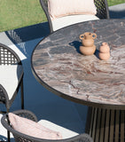 Indian Ocean Round Sierra 6-Seater outdoor table, UK version