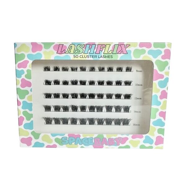 Space Baby Lashflix Cluster Lashes 50 Pack (British brand)