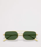 Oliver Peoples steel 1989C rectangle sunglasses (British brand)