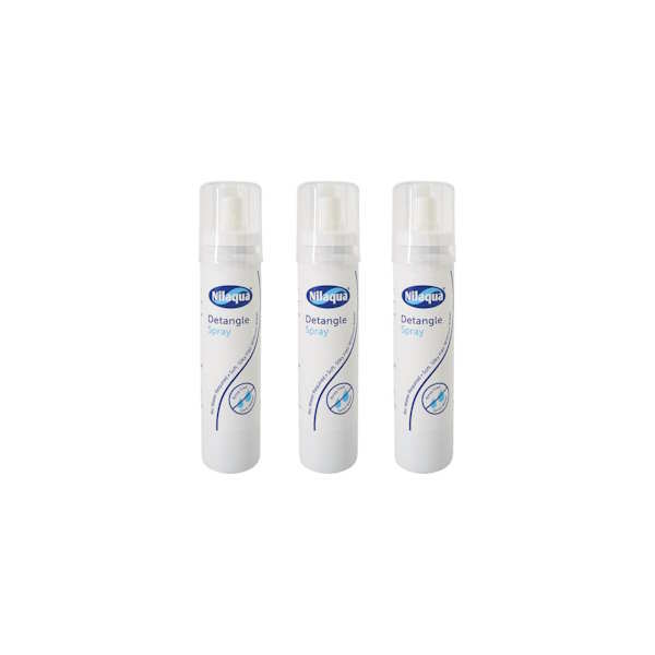 Nilaqua gentle detangle spray 3 pack for dry damaged hair, imported from the UK