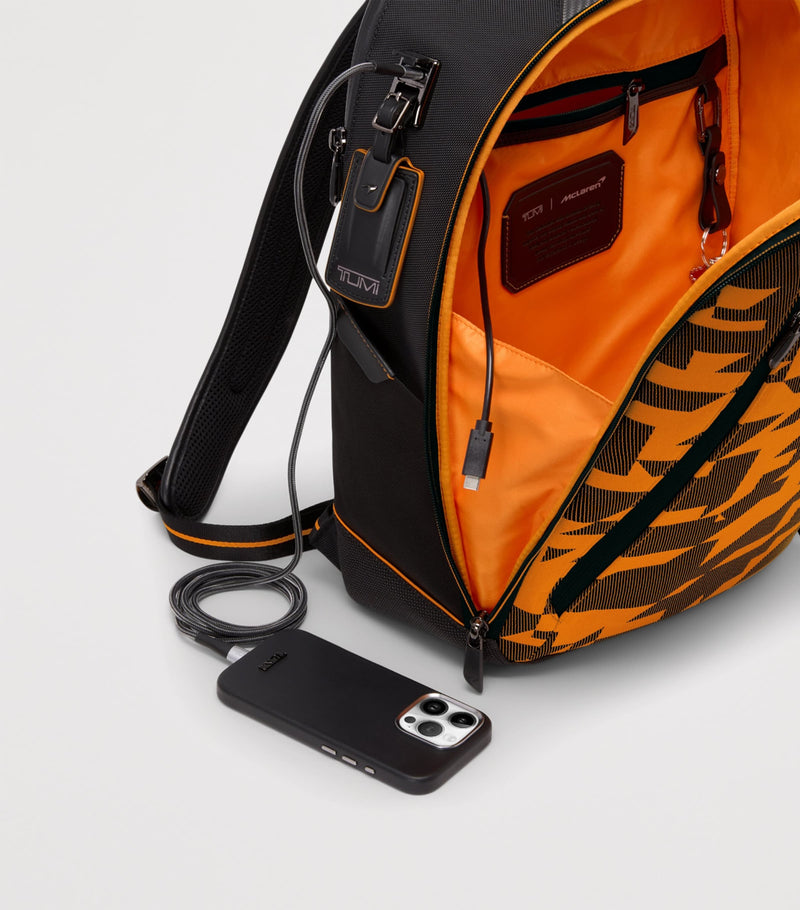 Tumi McLaren Velocity backpack with carbon fibre accents, UK version