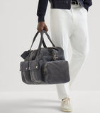 Brunello Cucinelli suede leisure bag, imported from the UK
