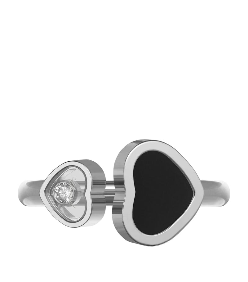Chopard White Gold Diamond Happy Hearts Ring, UK version