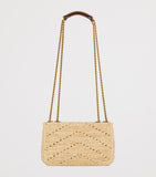 Saint Laurent Mini Loulou shoulder bag woven raffia (British brand)