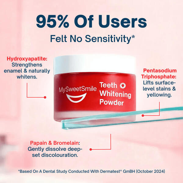 MySweetSmile strawberry teeth whitening powder 30g (British brand)