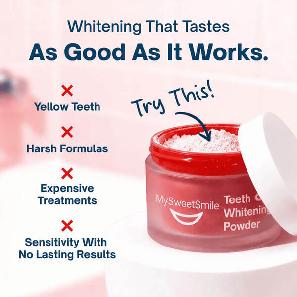 MySweetSmile strawberry teeth whitening powder 30g (British brand)