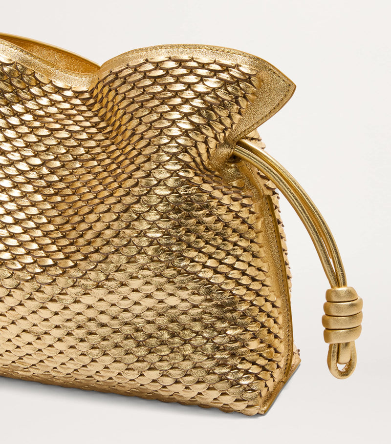LOEWE medium leather scales Flamenco clutch, imported from the UK