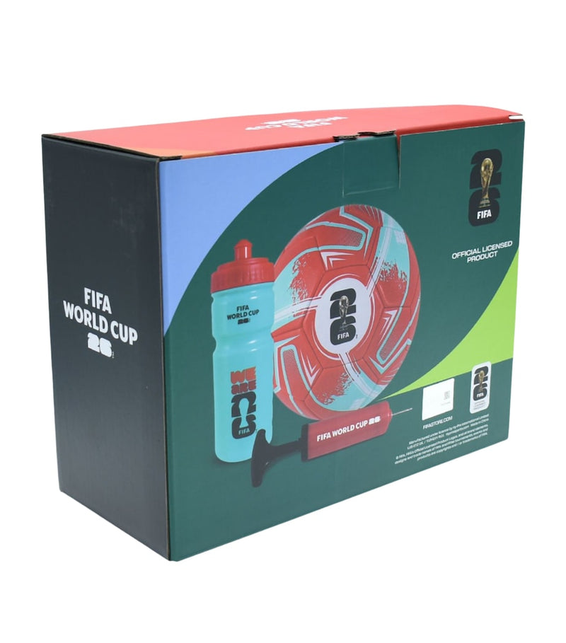 PrecisionPLAY FWC26 football gift set with pump and bottle (British brand)