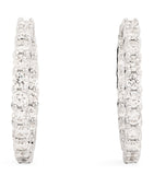 Harrods white gold diamond hoop earrings 1.25ctw, UK version