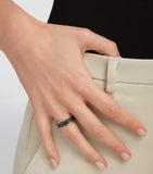 Bvlgari B.zero1 Two-Band Ring Rose Gold Black Ceramic (British brand)