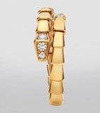 Bvlgari Serpenti Viper ring yellow gold diamonds (British brand)
