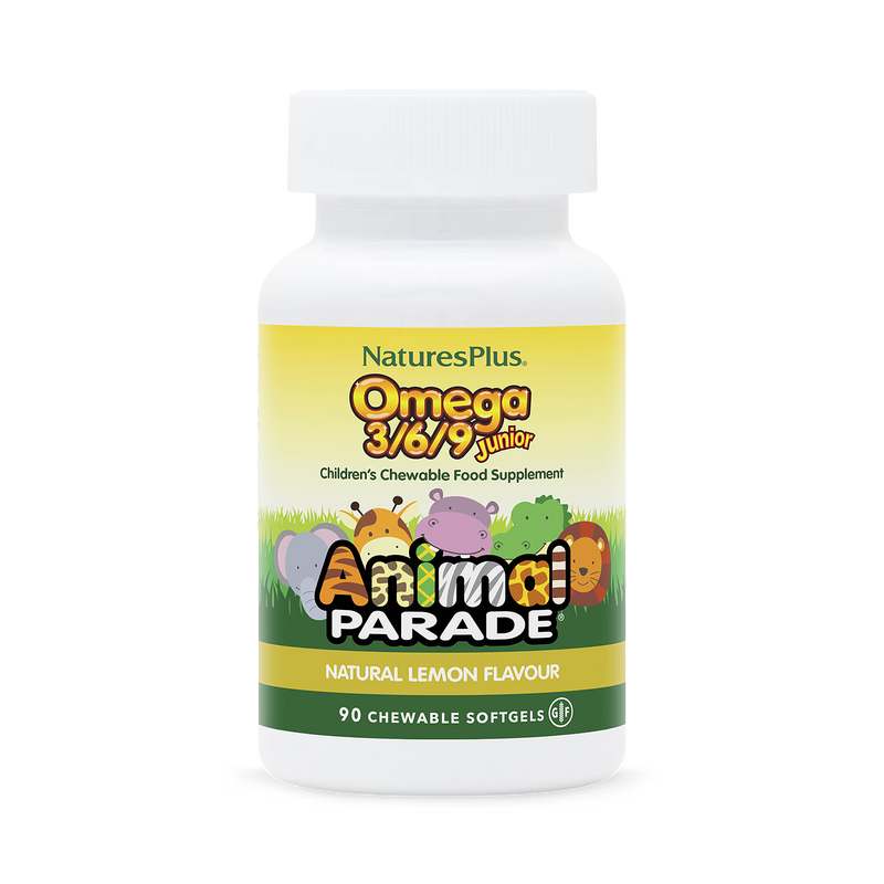 NaturesPlus Animal Parade Omega 3,6,9 Kids 90 softgels (British brand)
