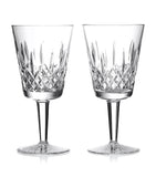 Waterford Lismore crystal goblets large 410ml set of 2 (British brand)