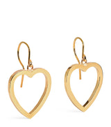 Harrods Jennifer Meyer Yellow Gold Large Open Heart Drop Earrings- Buy online at McGrocer