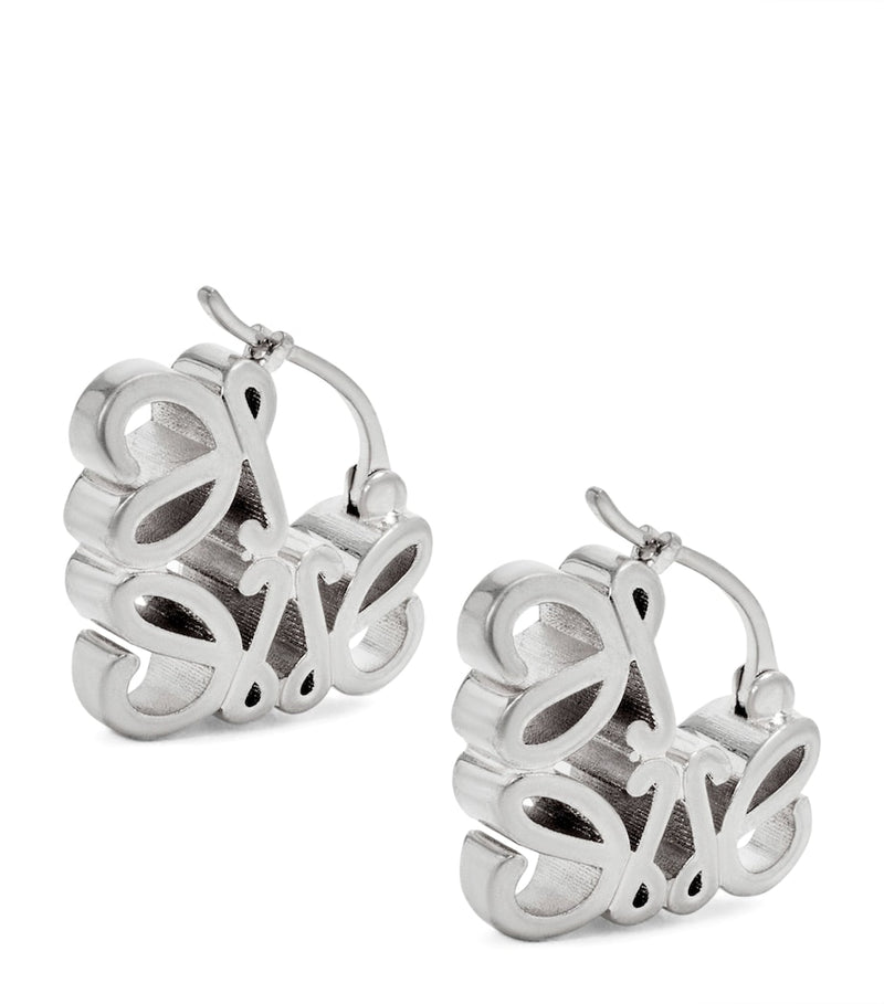 LOEWE Bombé Anagram hoop earrings sterling silver (British brand)