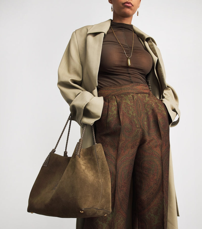 Etro medium suede Libra shoulder bag, imported from the UK
