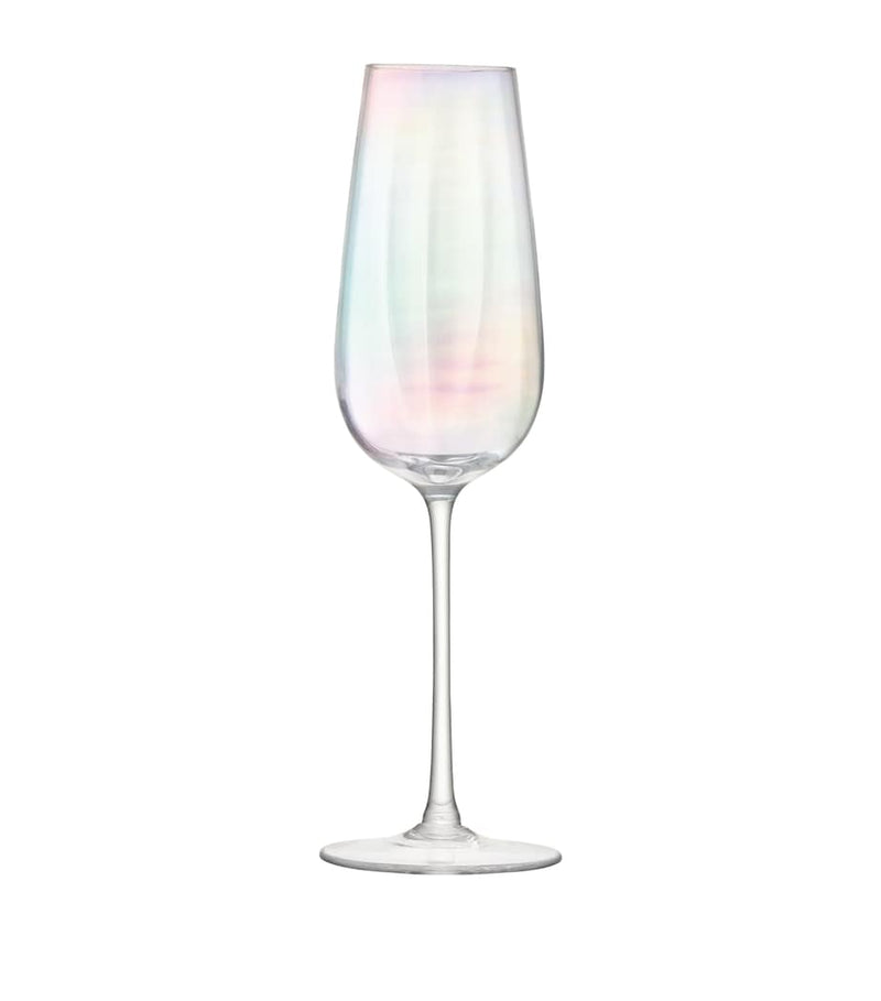 LSA International pearl flute glasses set of two (British brand)