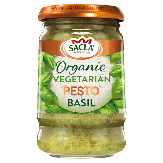 Sacla Organic Basil Pesto 190g Italian Sainsburys   