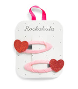 Harrods Rockahula Love Heart Glitter Hair Clips- Buy online at McGrocer