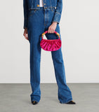 Balmain mini top-handle bag Ebene half-moon, imported from the UK