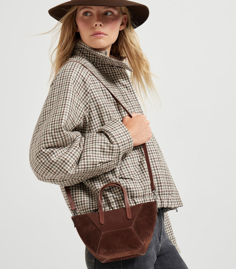 Brunello Cucinelli mini suede BC Duo tote bag (British brand)