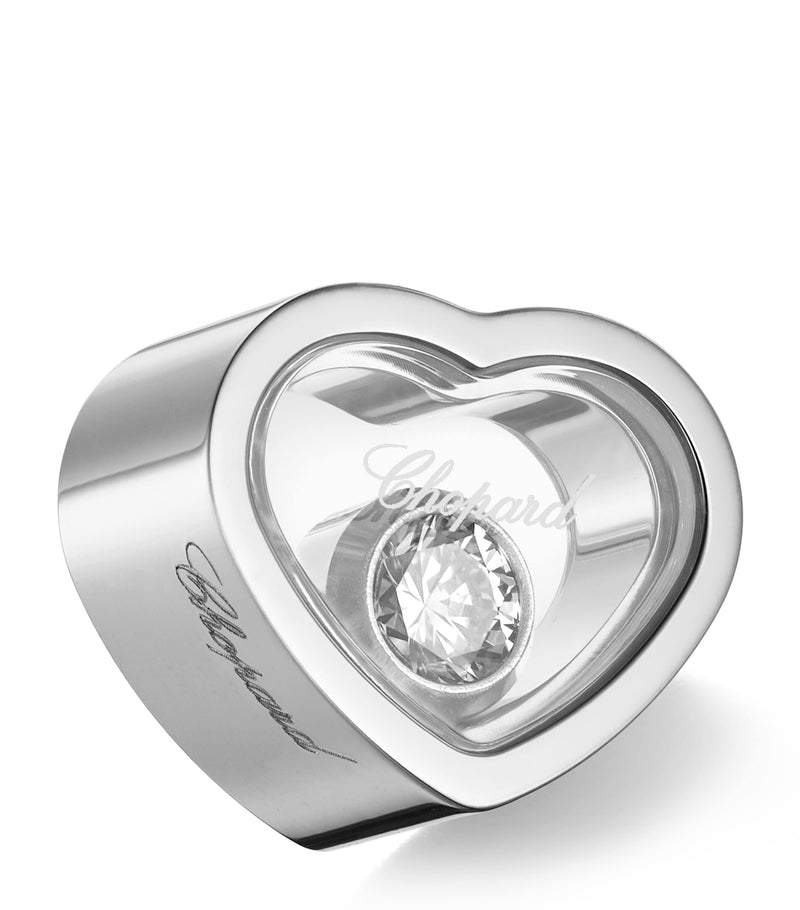 Chopard white gold diamond My Happy Hearts single earring, imported from the UK