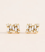 Harrods Suzanne Kalan Yellow Gold and Diamond Shimmer Stud Earrings- Buy online at McGrocer