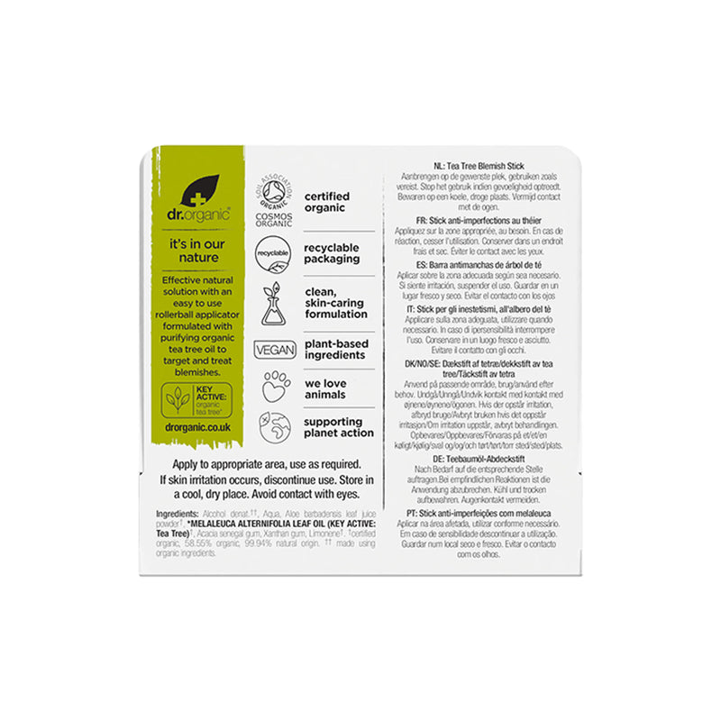 Dr Organic Tea Tree Blemish Stick, imported from the UK