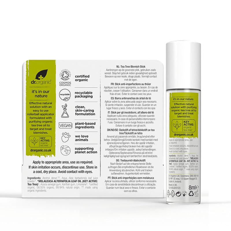 Dr Organic Tea Tree Blemish Stick, imported from the UK