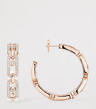 Messika Move Link hoop earrings pink gold 0.86ct diamond (British brand)