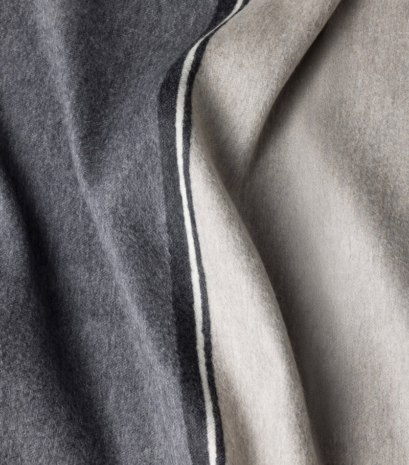 Prada wool-cashmere two-tone throw 185cm x 145cm, imported from the UK