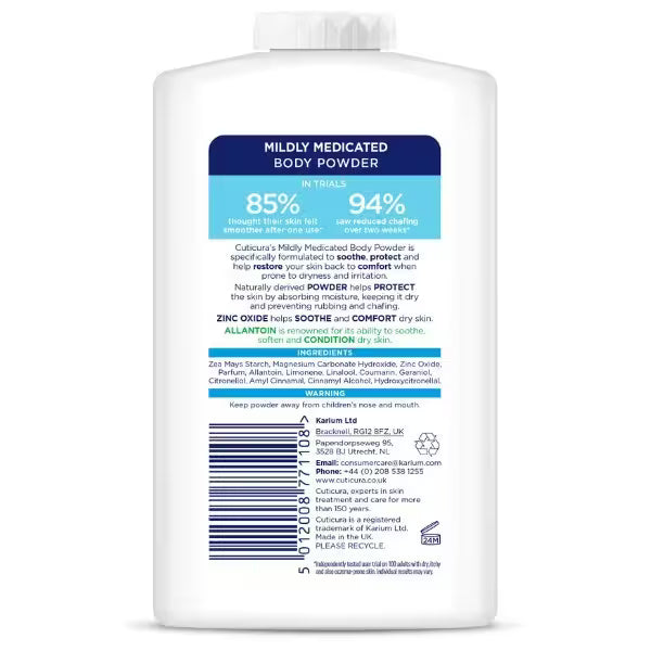 Cuticura Mildly Medicated Body Powder 250g - British product