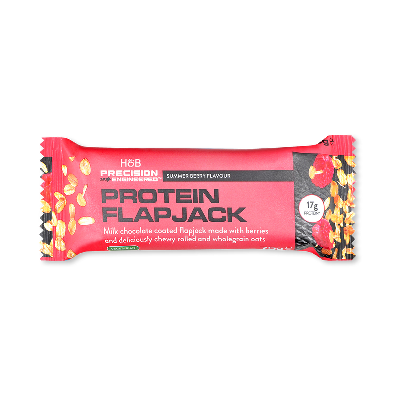 Precision Engineered protein flapjack very berry 75g, imported from the UK