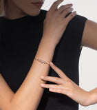 Messika pink gold diamond pavé thin bangle (British brand)