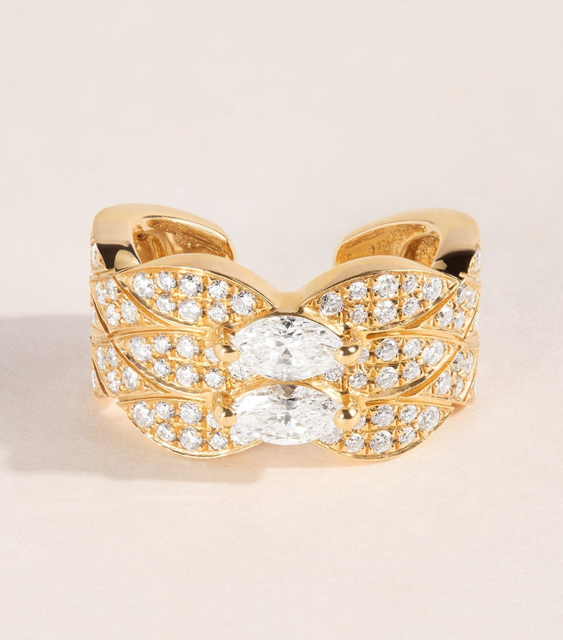 Anita Ko Talitha ear cuff 18k yellow gold diamonds - British product