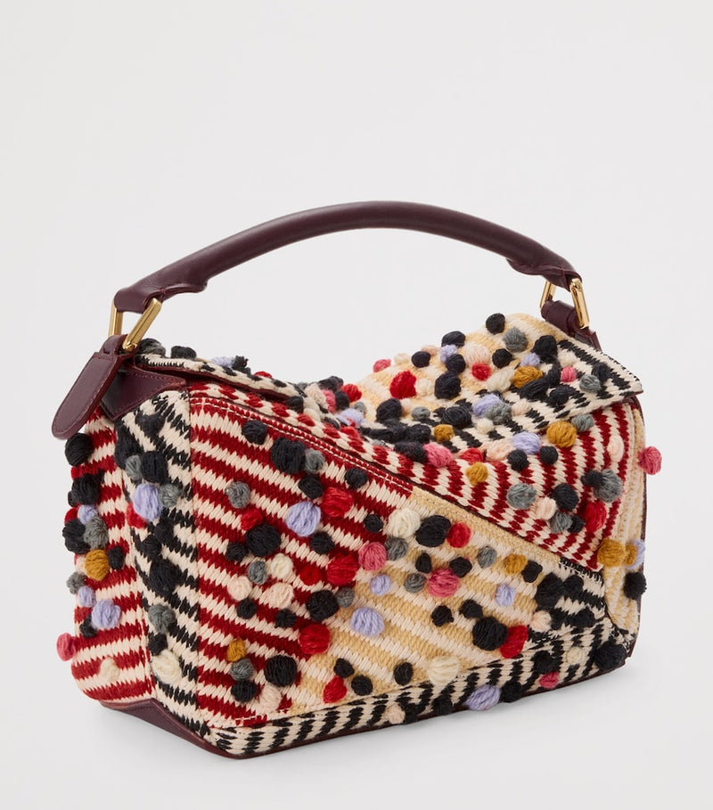 LOEWE x Albers Puzzle top-handle bag with hand-woven cotton (British brand)