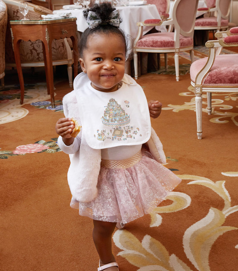 Atelier Choux organic cotton baby bib Le Gâteau, imported from the UK
