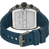 Police Blue Mens Coswig Watch silicone strap alloy casing (British brand)