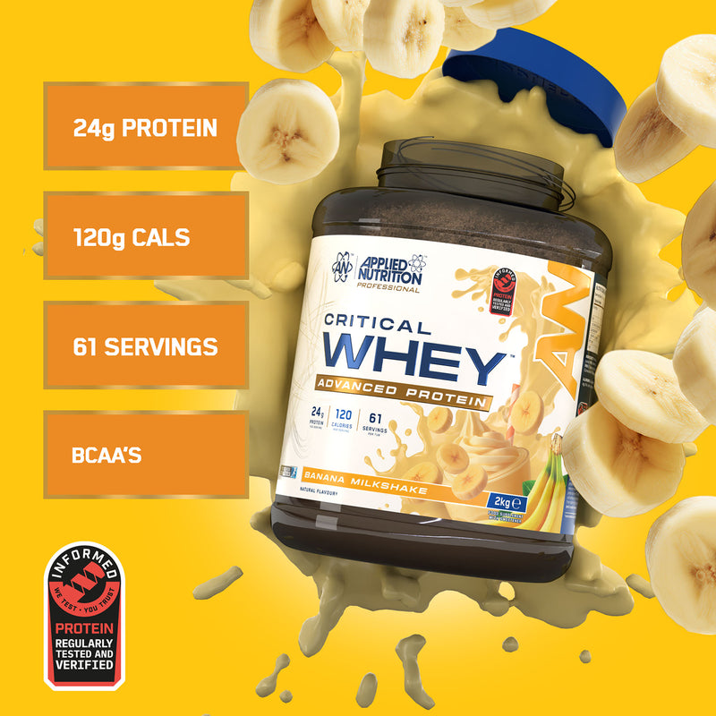 Applied Nutrition Critical Whey Professional Protein Banana Milkshake 2kg - British product